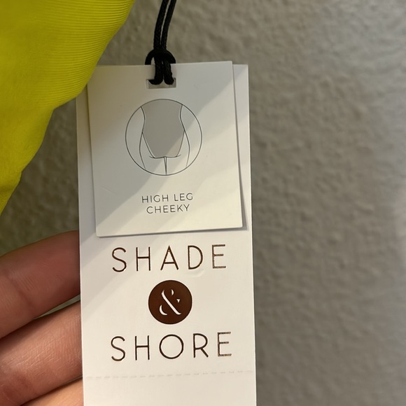 NWT Shade and Shore yellow high leg cheeky one piece size XS - Picture 7 of 7